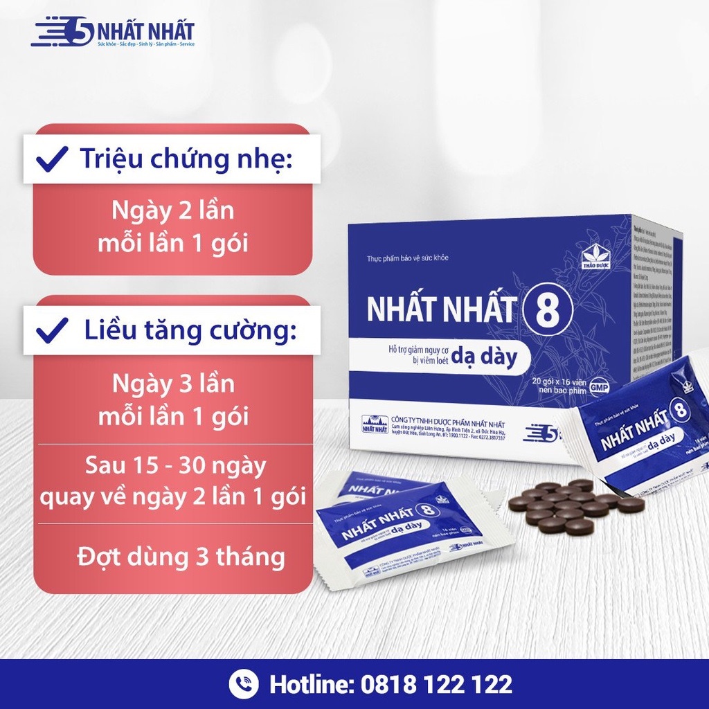 DẠ DÀY NHẤT NHẤT 8  HỘP 20 GÓI