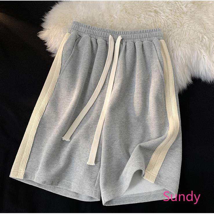 Quần ngắn ống rộng Phối Dây Rút Cá Tính Theo Phong Cách Hàn Quốc