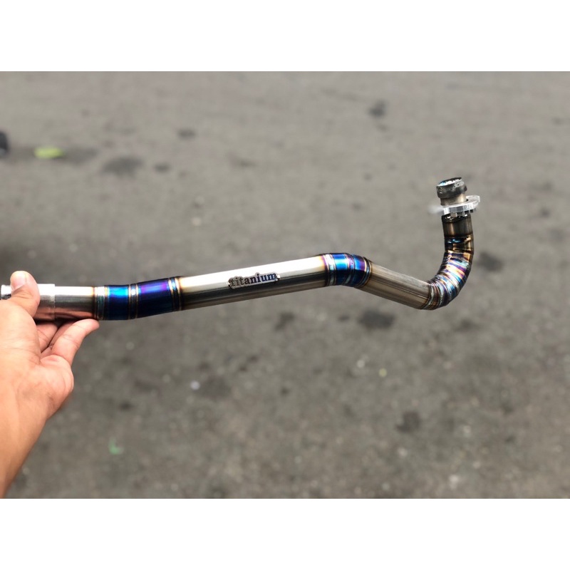 Full cây bô titanium đít xéo cho wave ZX giá đã bao gồm cổ salaza