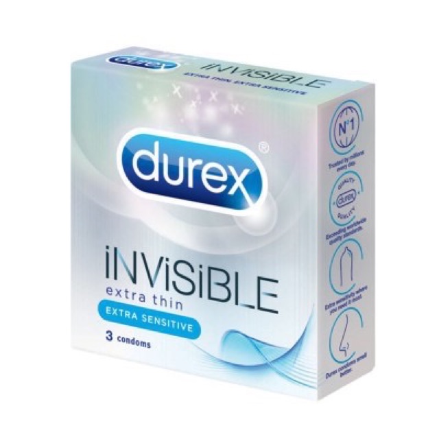 Bao Cao Su Durex Invisible Hộp 10 cái  (Vô hình)