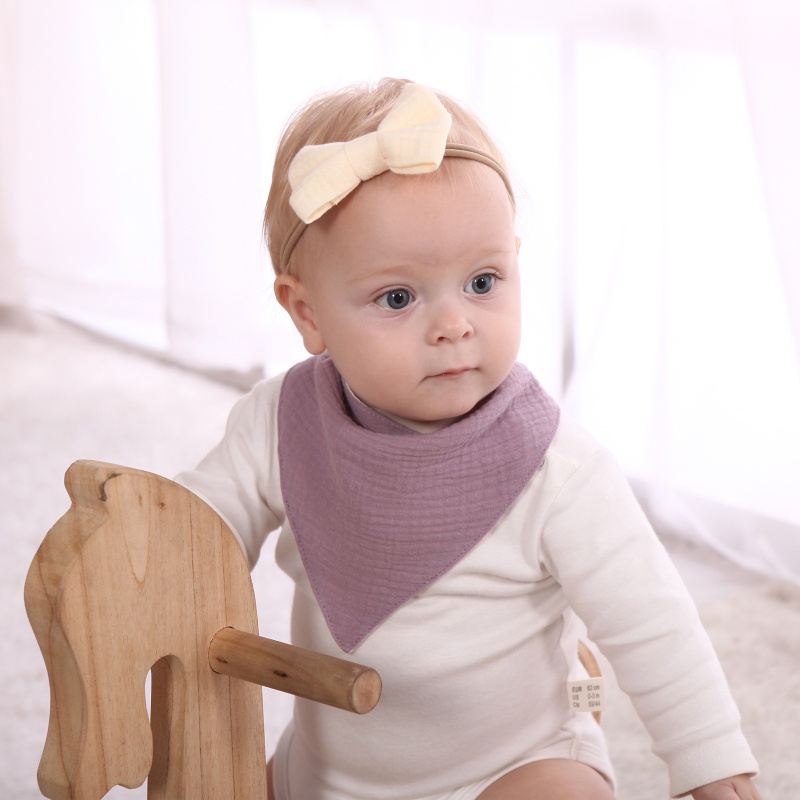 Set 5 Yếm Ăn Cotton Mềm Mại Thấm Hút Tốt Cho Bé