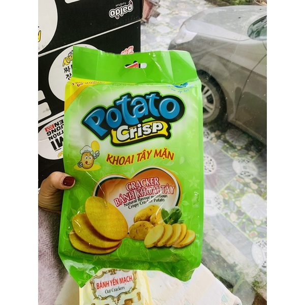 Bánh Khoai Tây Potato Crackers Túi 230G, vị măn, giòn thơm