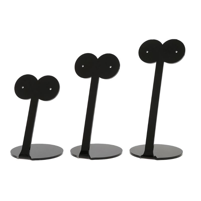 Set 3 Giá Đỡ Trưng Bày Khuyên Tai Bằng Acrylic Hình Cây / Dơi Độc Đáo