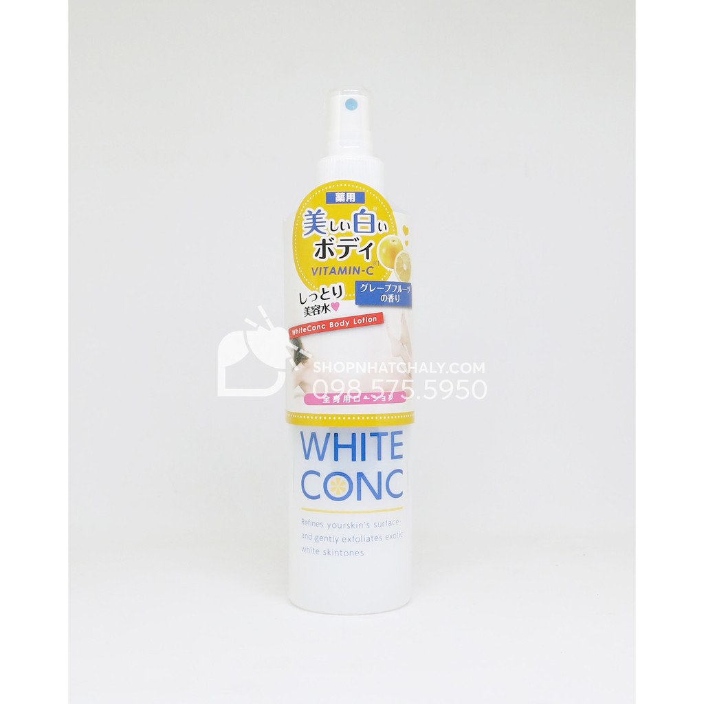 Lotion xịt dưỡng thể trắng da White Conc Nhật Bản