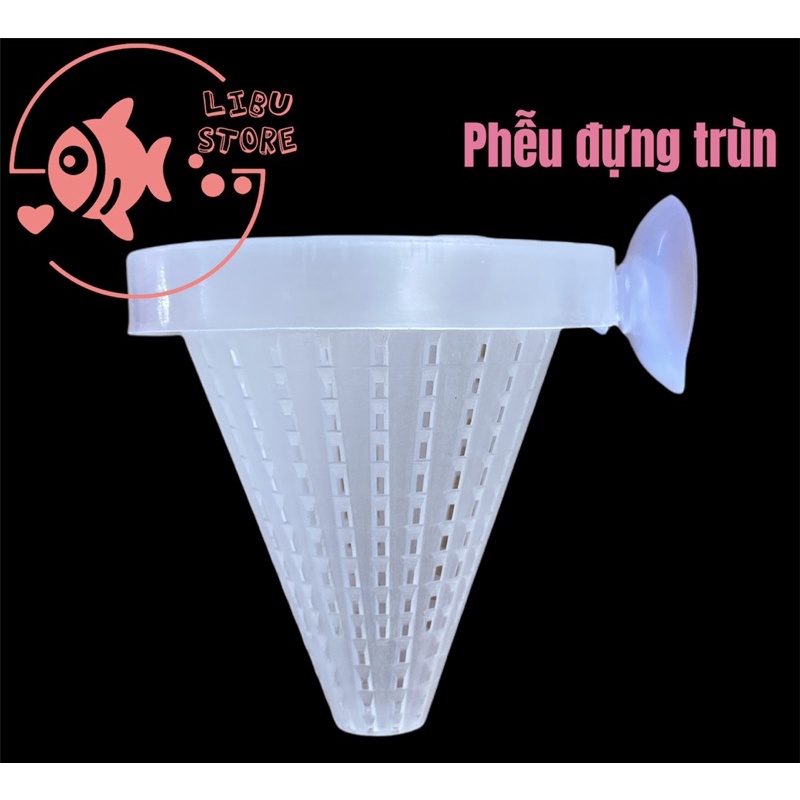 Phễu  Đựng Trùn Chỉ Bằng Nhựa Cho Cá Ăn