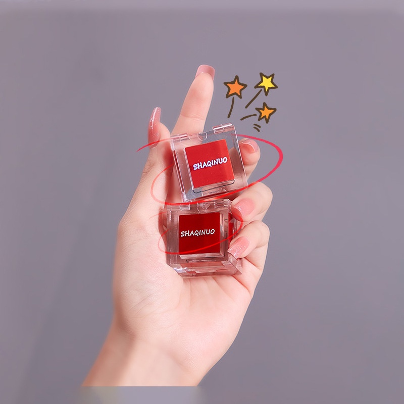 [Hàng mới về] Son môi 2 màu SHAQINUO thiết kế vỏ hình viên đá dễ thương nhiều loại tùy chọn