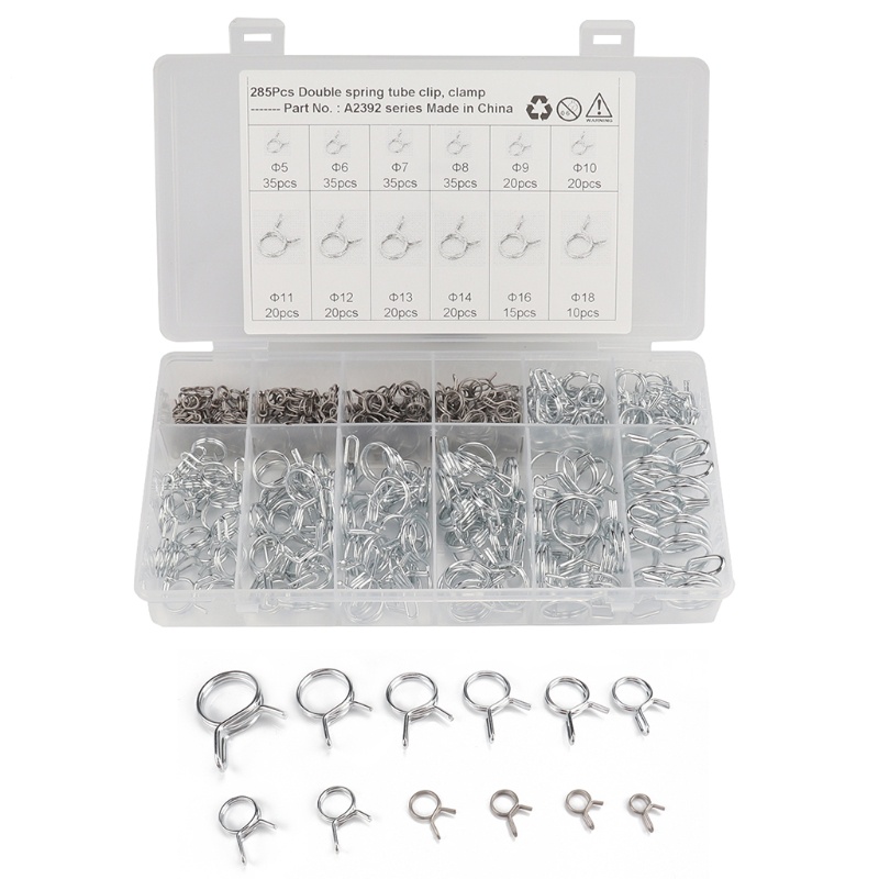 Set 285 Kẹp Ống Dẫn Nhiên Liệu 5-18 Bằng Hợp Kim Nhôm Tiện Dụng