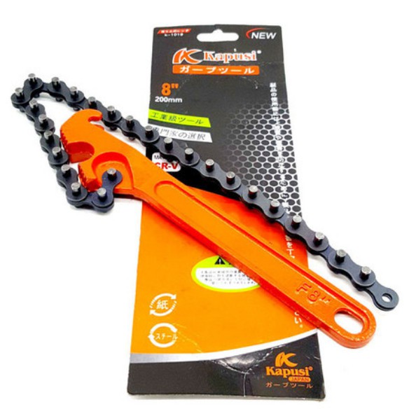 CẢO MỞ NẮP DẦU NHỚT BẰNG DÂY XÍCH KAPUSI 8in