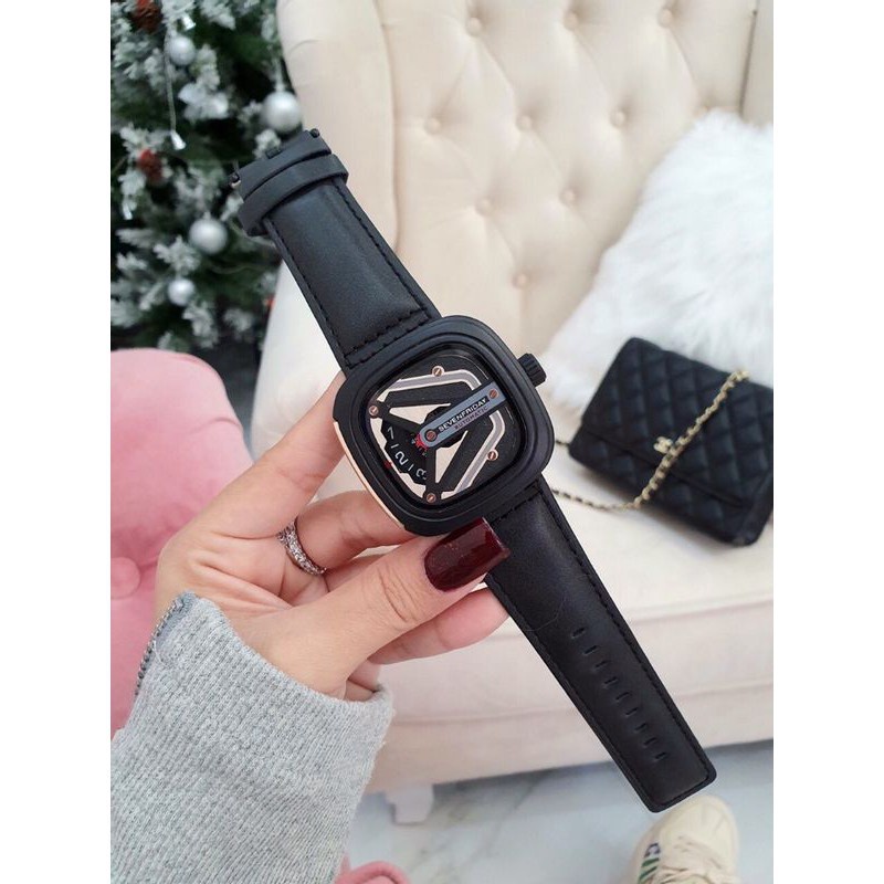 Đồng hồ nam SEVENFRIDAY chính hãng đẹp cao cấp, đồng hồ nam dây da mặt vuông sang trọng lịch lãm, BH 24 tháng mã A18 | BigBuy360 - bigbuy360.vn