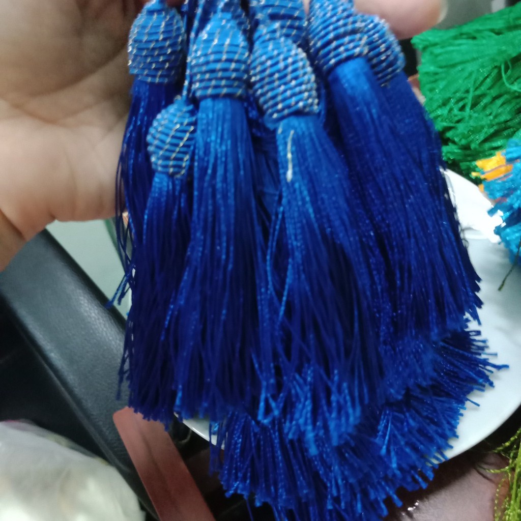 tua rua ốp đầu bằng dây kim tuyến dài 15-16cm trang trí handmade,quạt, đồ phong thủy,trang sức cổ trang...