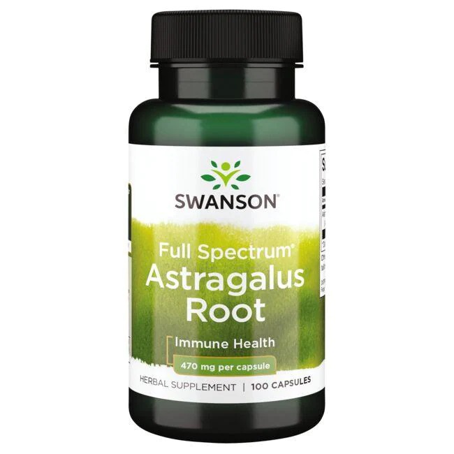 Thảo dược Hoàng Kỳ giảm huyết áp bảo vệ sức khỏe tim mạch gan & hệ miễn dịch Swanson Astragalus