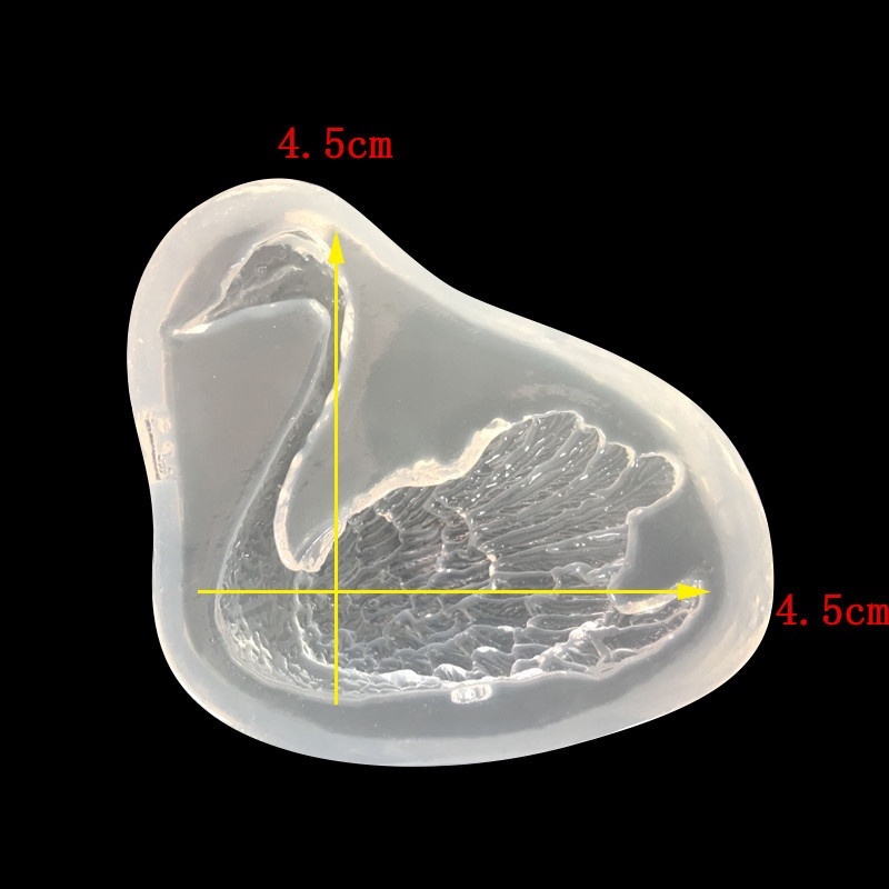 1 Khuôn Silicon Hình Thiên Nga 3D Sáng Tạo Làm Ốp Điện Thoại Diy