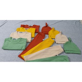 Sỉ lố bộ len gân mũ tỏi
