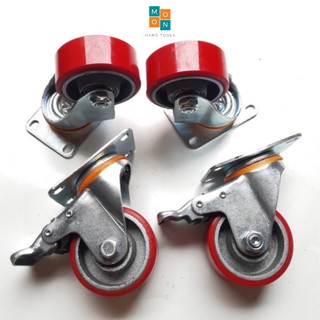 Bộ 4 bánh xe đẩy lõi gang đúc đặc siêu bền 75x50mm