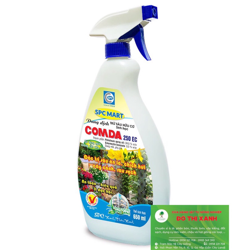 Comda 650ml -Chế phẩm hữu cơ pha sẵn trừ vật hại trên cây kiểng, rau màu