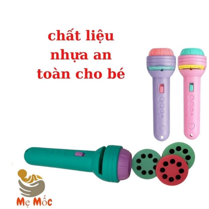 Đèn Pin Chiếu Hình Cho Bé 3D, Đèn Vẽ Thông Minh Có Nhiều Hình Động Vật Đáng