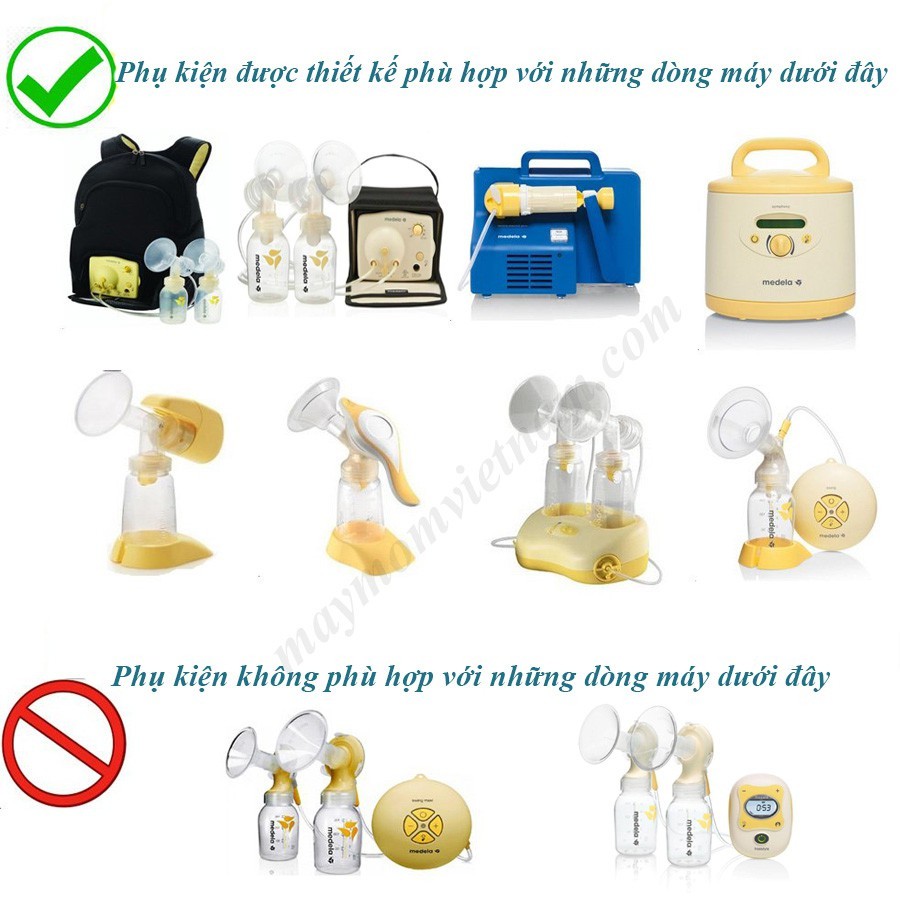 Van vàng máy hút sữa tương thích dòng Medela, Spectra sản xuất bởi Maymom