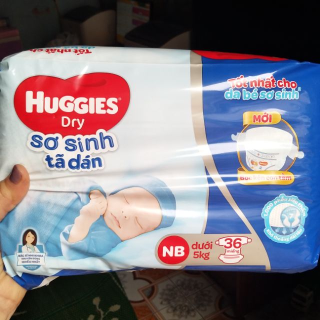 TÃ DÁN SƠ SINH HUGGIES DRY 36 MIẾNG