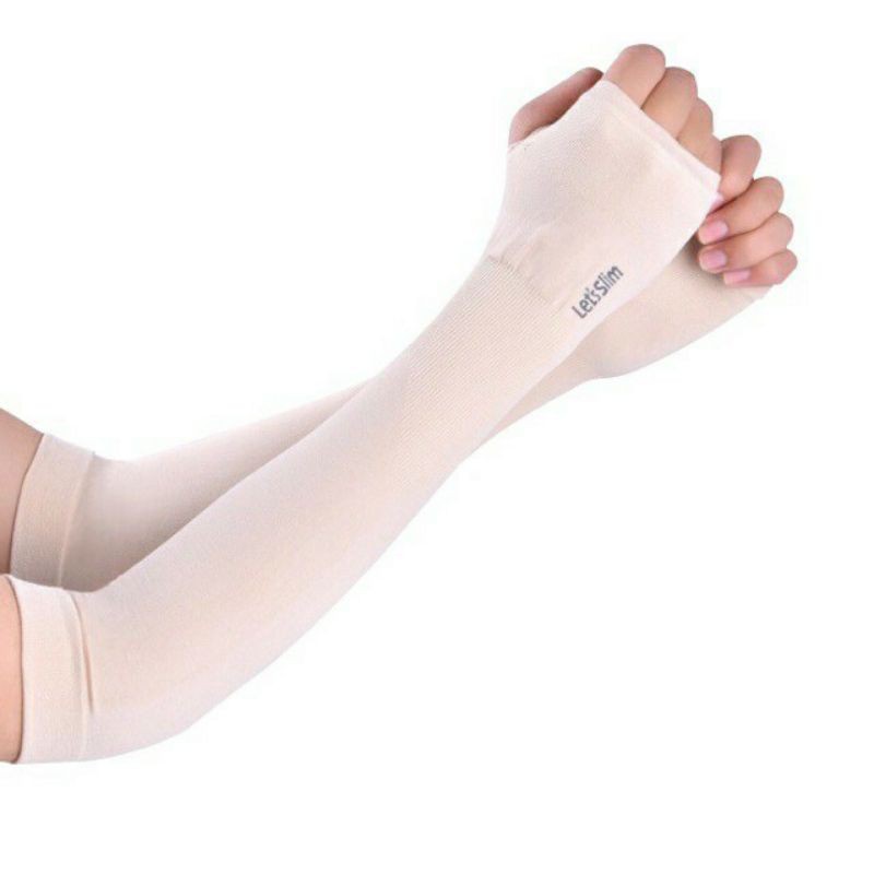 [Combo 10] Găng Tay Chống Nắng Hàn Quốc Xỏ Ngón Let's Slim đủ màu Dày Dặn Ngăn Tia UV