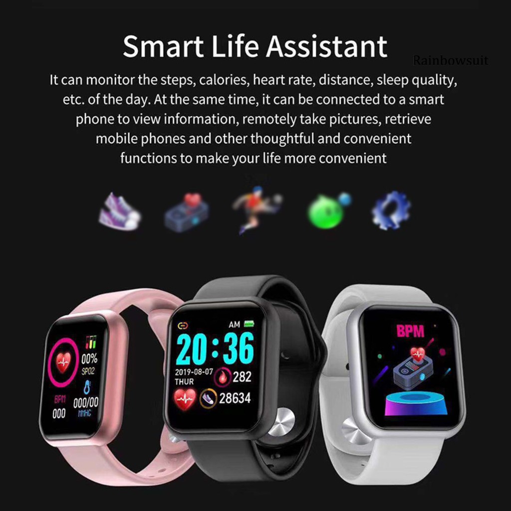 Đồng Hồ Thông Minh Rb-d20 Kết Nối Bluetooth Theo Dõi Sức Khỏe Kèm Phụ Kiện