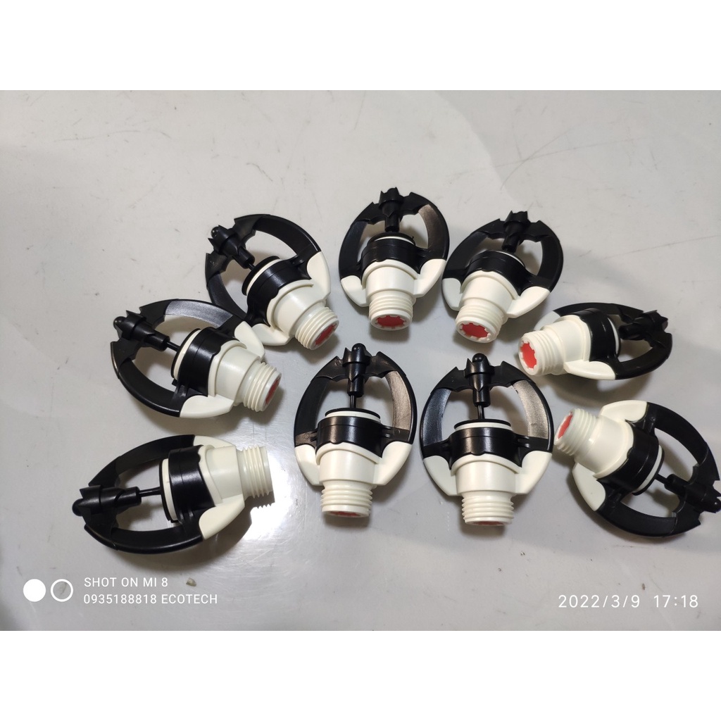 Béc SD9000 Bù áp 135lit/h- Tặng kèm nối 21 PVC- Béc tưới Phun Mưa, Béc Tưới cây