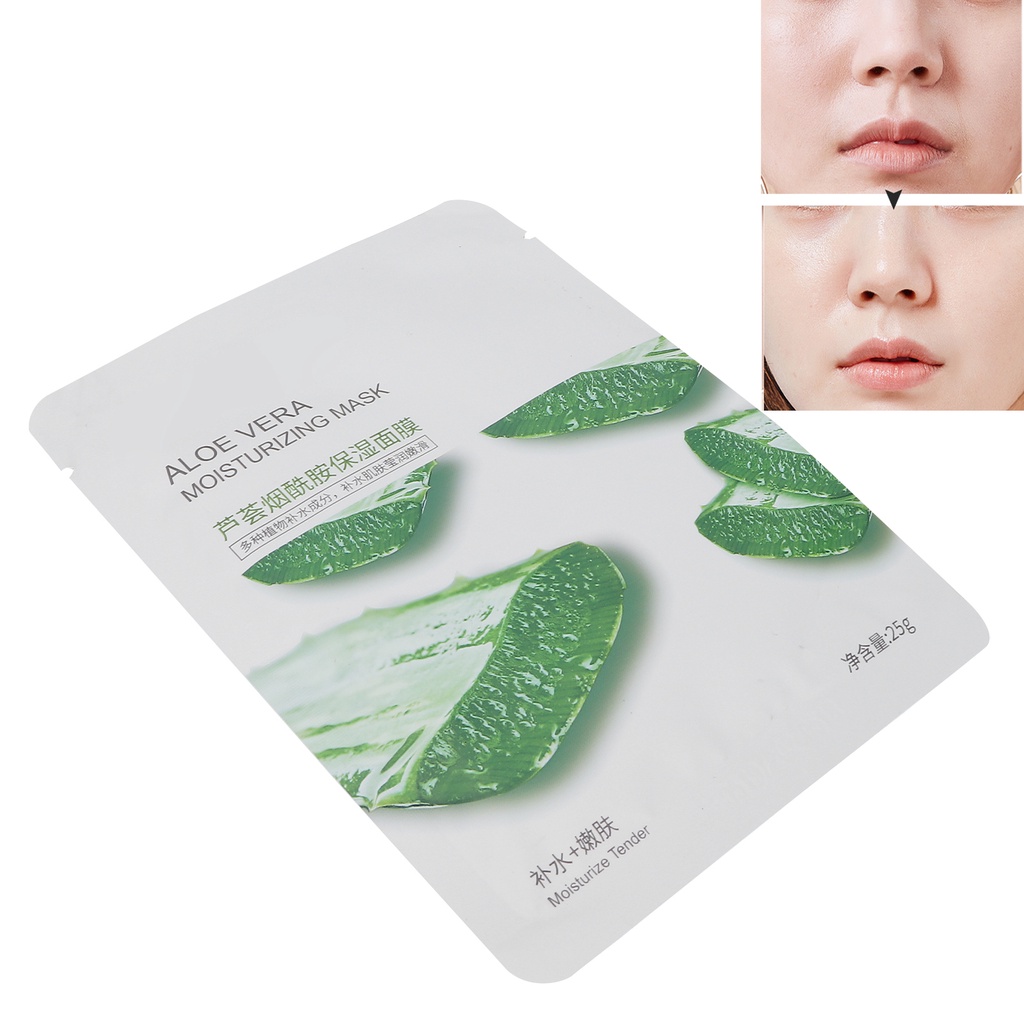 Neon074 Aloe Vera Niacinamide Facial Mask Skin Moisturizing Hydrating for Care 25g Mặt nạ