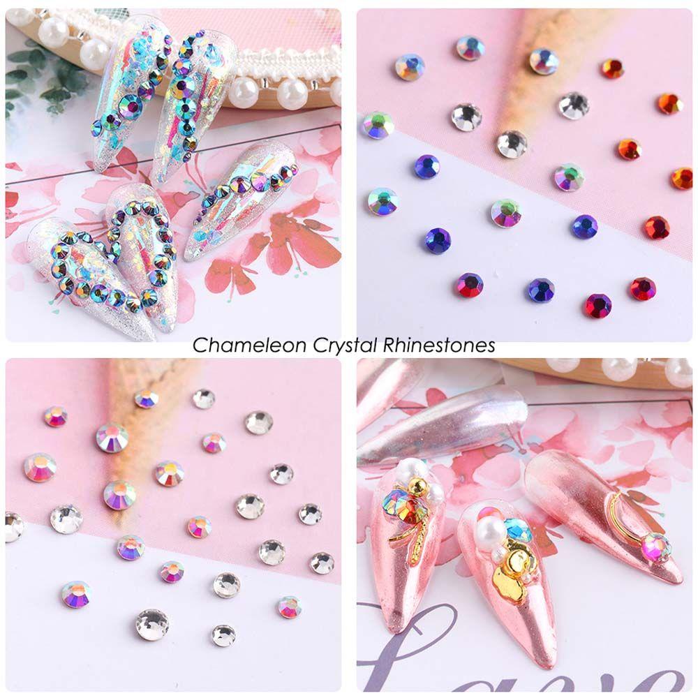 Miếng Dán Trang Trí Móng Tay Nghệ Thuật|Chân Váy Acrylic Lệch Tà Độc Đáo Thời Trang Hạt Charm Dẹt Lưng Phẳng Đính Móng Nghệ Thuật DIY