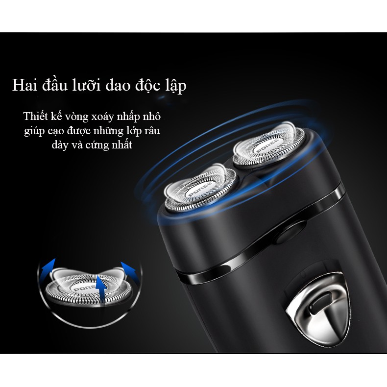 Máy cạo râu 2 lưỡi Poree PS185 (cao cấp-loại tốt)