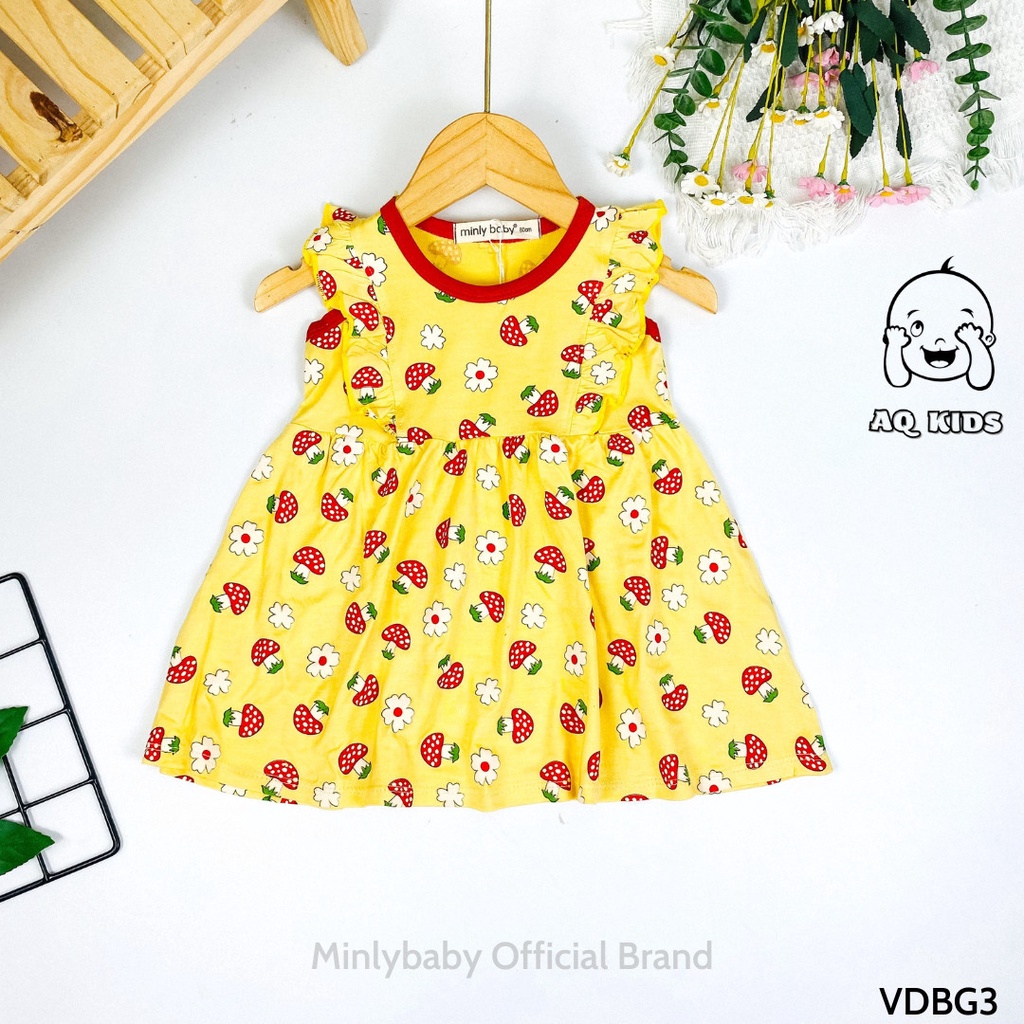[Bé 8-22Kg] Váy đầm bé gái họa tiết bông hoa - HÀNG CHÍNH HÃNG cho bé Size 80-130 Unibaby - LVDBG3