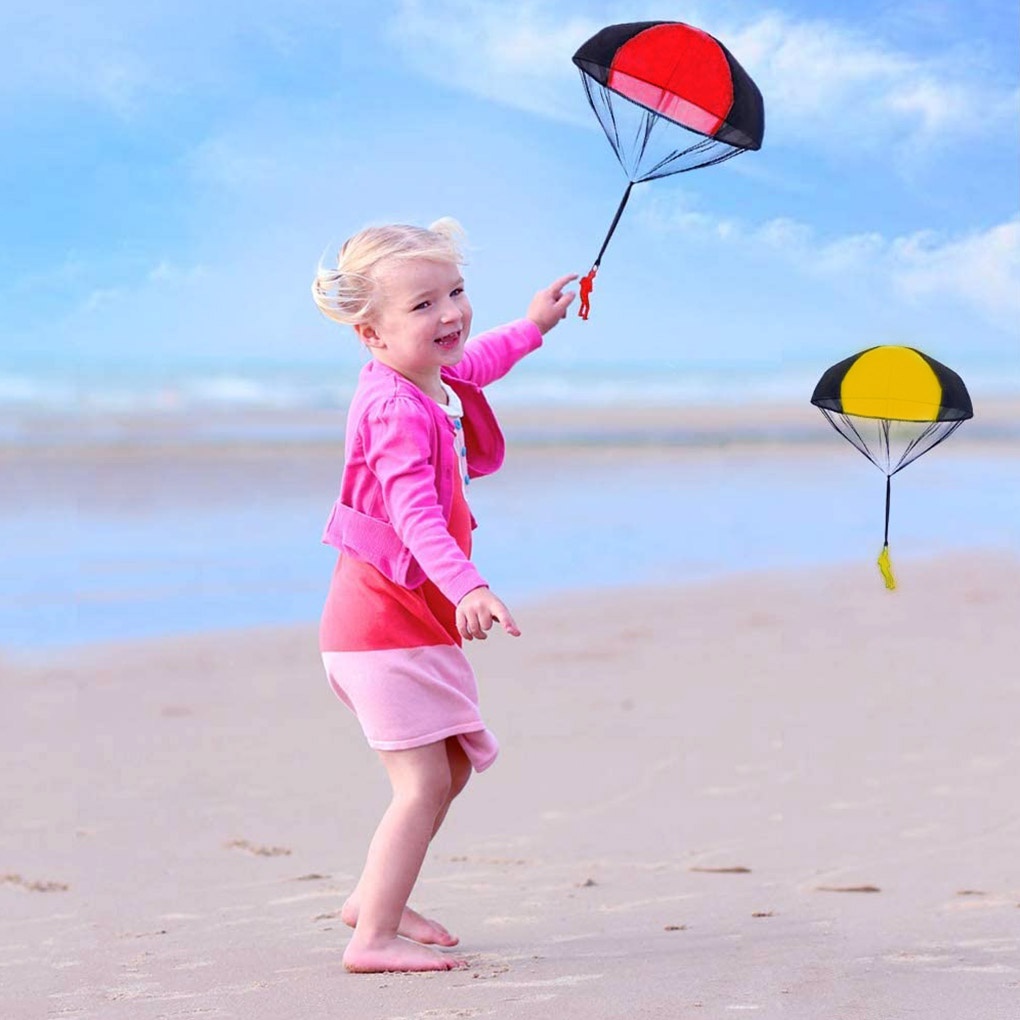 Kids Parachute Toy Outdoor Hand Throwing Parachute Educational Landing Children Toy[sneaky]