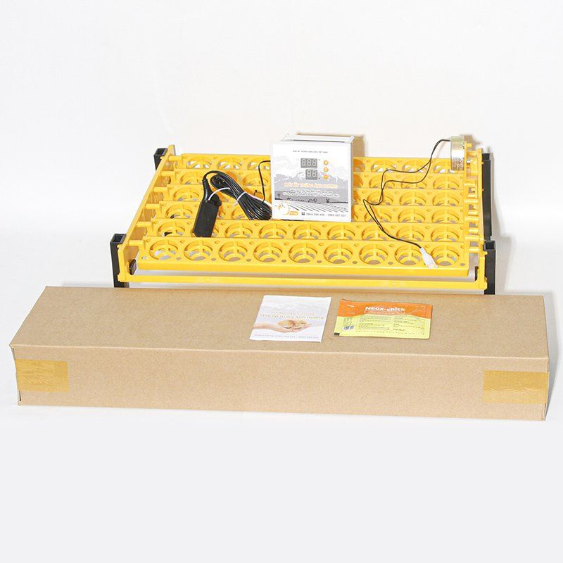 Máy Ấp Trứng Ánh Dương P100 Tự Động 54 Quả + Tặng 1 Gói Úm Gà Neox-chick + Sách Hướng Dẫn Kỹ Thuật