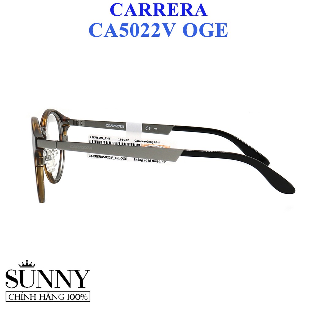 Gọng kính chính hãng Carrera CA5022V OGE màu sắc thời trang, thiết kế dễ đeo bảo vệ mắt