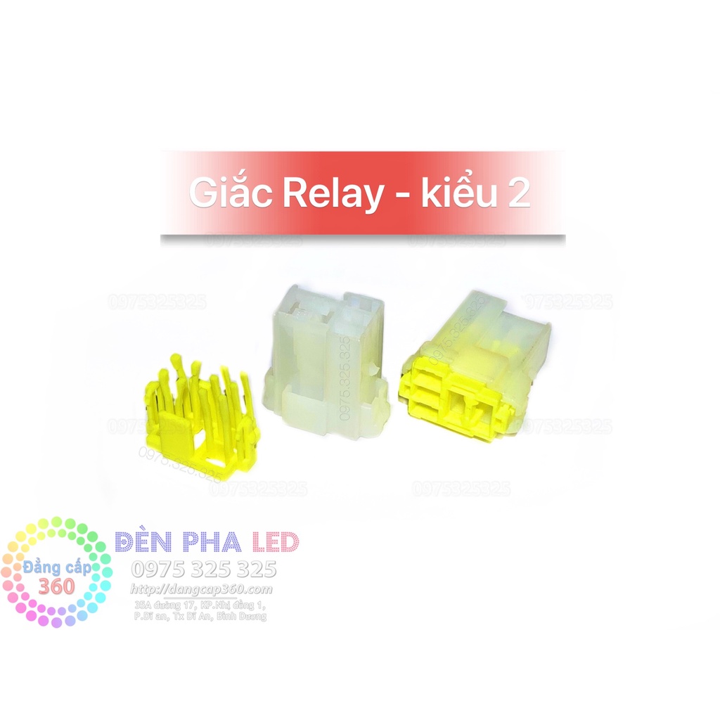 [50 đầu] KIỂU 2 - Giắc relay 4 5 chân 4.8 6.3 - dùng socket terminal Connector housing iiib HL nais at46 at09 at31 Seido