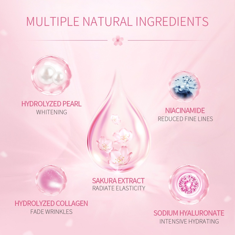 Hộp 50 Miếng Mặt Nạ Mắt LAIKOU Sakura 70g Làm Mờ Quầng Thâm / Nếp Nhăn