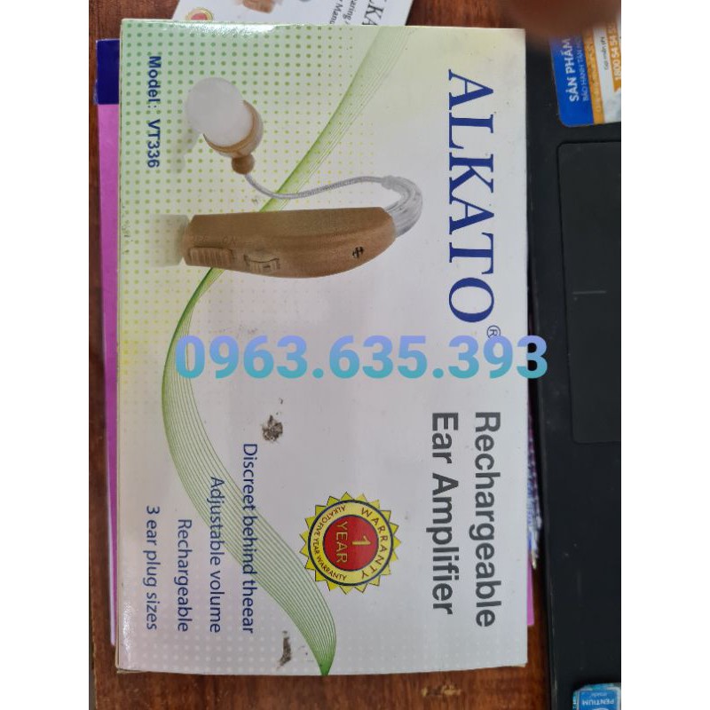 Máy trợ thính không dây pin sạc Alkato VT336