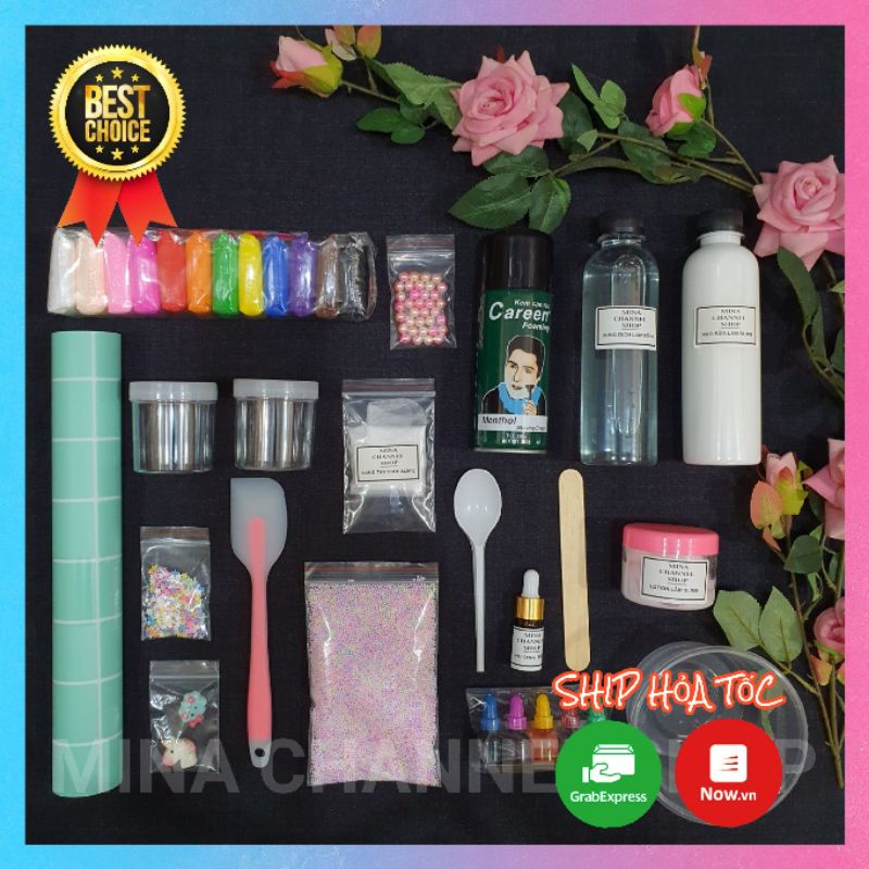 Bộ Kit Slime Bơ đẹp nhất, Cao cấp nhất 20 Món, An Toàn Nhất, Đẹp Nhất, Dễ Làm Nhất Kèm HDSD Và Quà Tặng