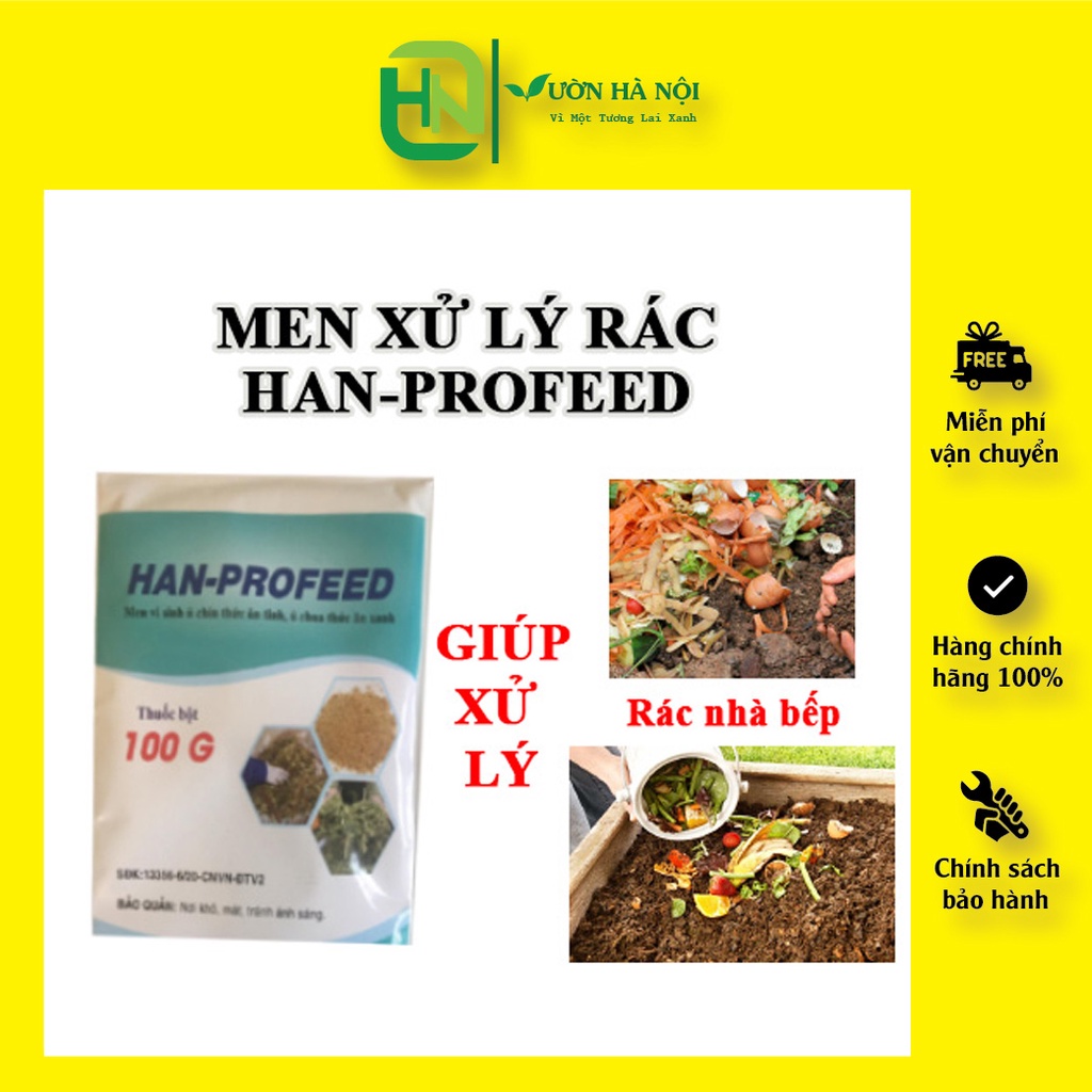Men Xử Lý Rác Nhà Bếp HAN-PROFEED Dùng Trong Chăn Nuôi 100gam