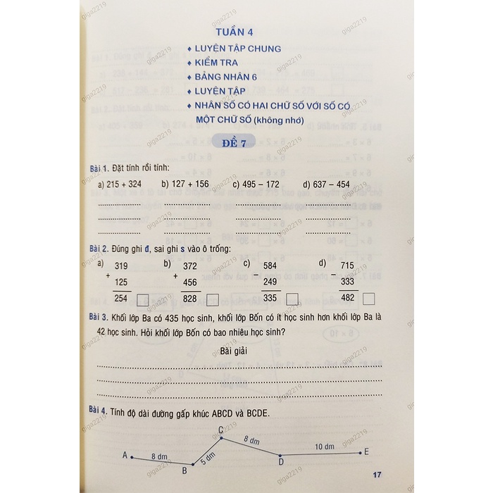 Sách - Tuyển chọn đề ôn luyện và tự kiểm tra toán 3