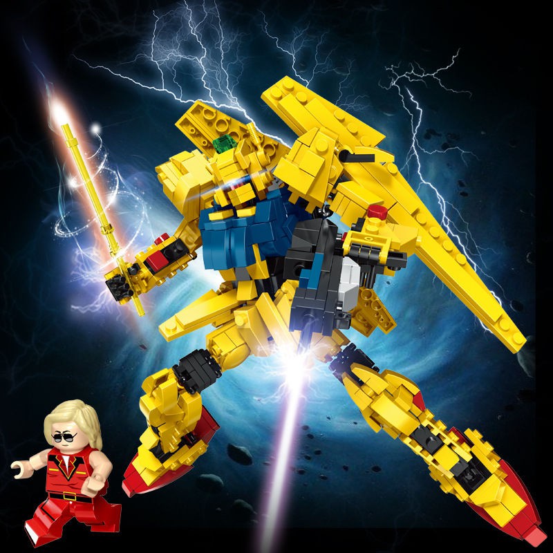 △Mô hình mech rô bốt phiên bản Gundam Q tương thích với bộ lắp ráp Lego khối xây dựng phát triển trí thông minh