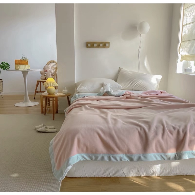 Chăn Tuyết Sợi Tơ Cho Mùa Đông Ấm Áp Nhiều Màu Sắc_ shinbedding