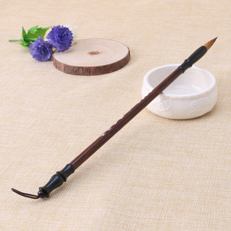 Cọ vẽ thư pháp Trung Quốc cán gỗ