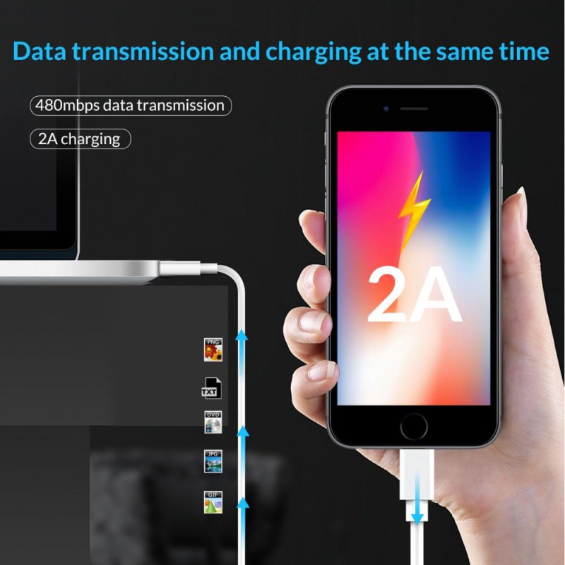 Dây cáp sạc nhanh DLLENCASE A316 chip 2A đồng chất lượng cao 1m 150 dành cho điện thoại