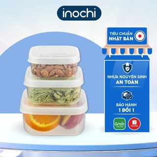[Xuất Nhật] Bộ 3 Hộp Nhựa Đựng Thực Phẩm INOCHI Hokkaido Nhật Chịu Nhiệt Tốt, Bảo Quản Đồ Ăn An Toàn