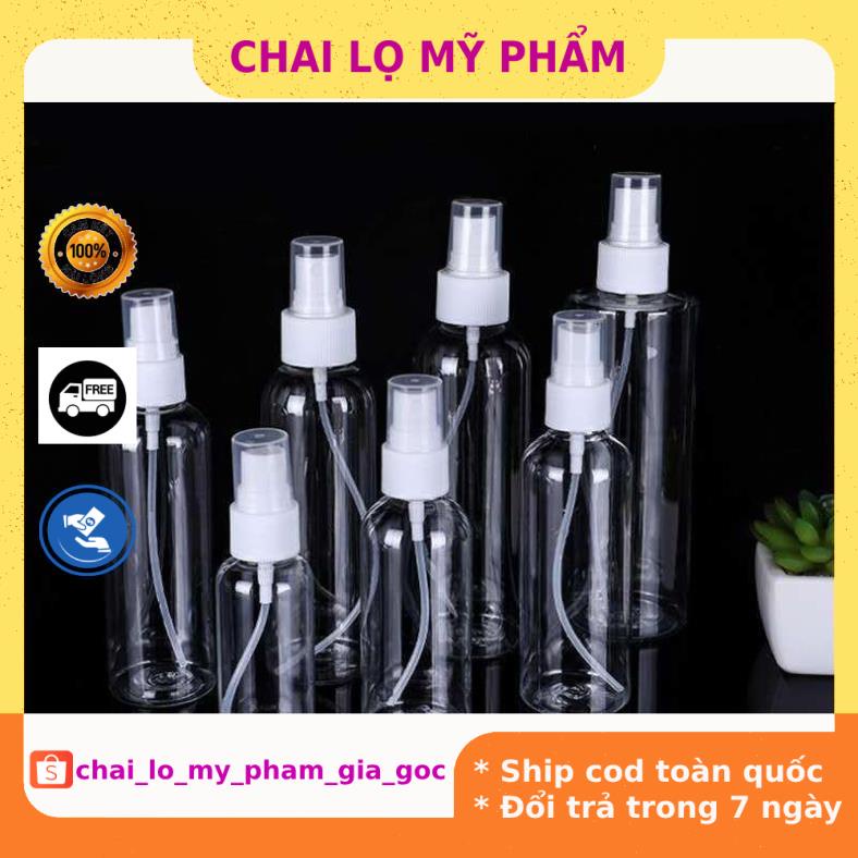 Chai Xịt Phun Sương ❤ GIÁ TỐT NHẤT ❤ Chai nhựa pet xịt phun sương 10ml,20ml,30ml chiết nước hoa , phụ kiện du lịch