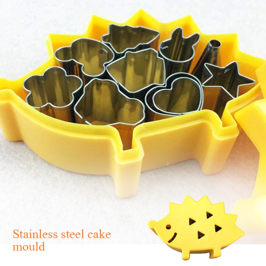Bộ 10 Khuôn Cắt Bánh Quy / Trái Cây Mini Bằng Thép Không Gỉ