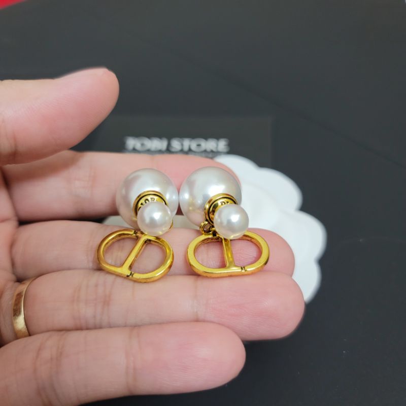 Bông tai nữ TOBI STORE thương hiệu CD khuyên tai ngọc trai nhân tạo hàng đẹp TB314