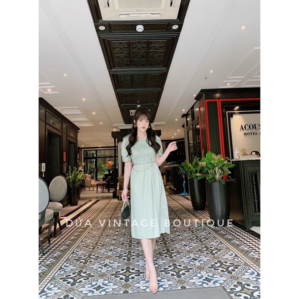 Váy babydoll trễ vai dáng xòe 6262 | BigBuy360 - bigbuy360.vn