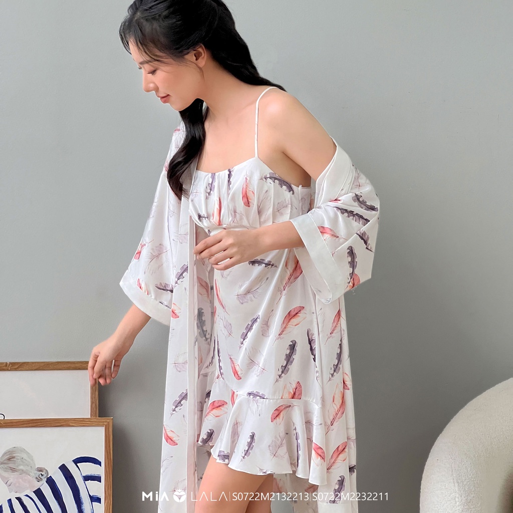 Áo choàng lụa họa tiết thiết kế MIALALA 2213 S0722M2132213