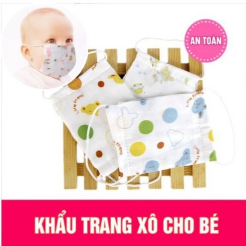 Sỉ 10 Khẩu trang xô xuất Nhật cho bé 0-4 tuổi, có 4 lớp dày dặn thoáng mát