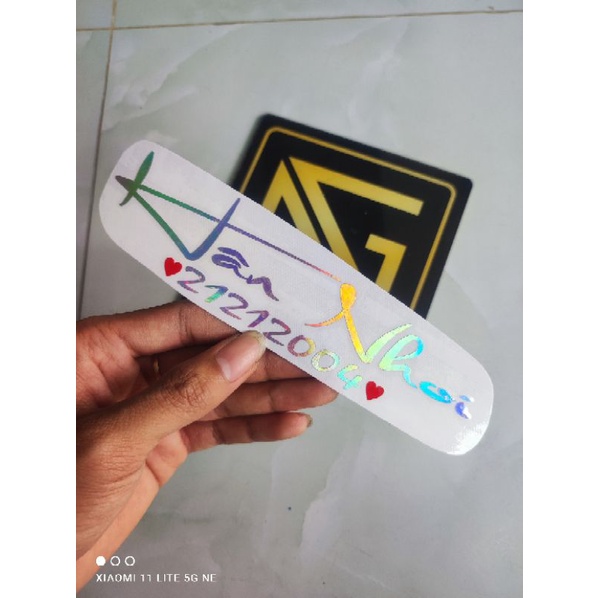 Tem chữ ký 2 dòng